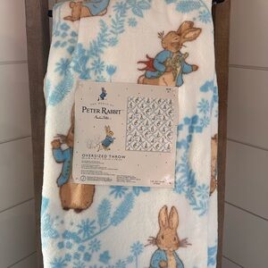 🐰 Blue & White Peter Rabbit 🐰 Throw Blanket